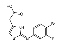 [2-(4-溴-3-氟-苯基氨基)-噻唑-4-基]-乙酸结构式