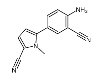 5-(4-amino-3-cyanophenyl)-1-methylpyrrole-2-carbonitrile Structure
