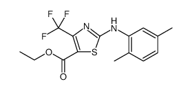 5-Thiazolecarboxylic acid, 2-[(2,5-dimethylphenyl)amino]-4-(trifluoromethyl)-, ethyl ester Structure