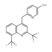 6-[[2,8-bis(trifluoromethyl)quinolin-4-yl]methyl]pyridin-3-ol Structure