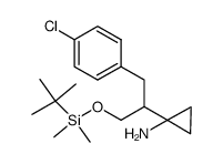 l-(1-(tert-butyldimethylsilyloxy)-3-(4-chlorophenyl)propan-2-yl)cyclopropanamine结构式