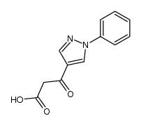 3-oxo-3-(1-phenyl-1H-pyrazol-4-yl)-propionic acid结构式