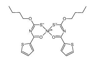 bis[O-butyl ester-N'-(2-thienylcarbonyl)thiocarbamato]nickel(II)结构式