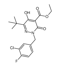 ethyl 6-tert-butyl-2-(3-chloro-4-fluorobenzyl)-5-hydroxy-3-oxo-2,3-dihydropyridazine-4-carboxylate Structure