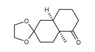 (1S,6R)-8,8-ethylenedioxy-1-methylbicyclo[4.4.0]decan-2-one结构式