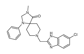 8-[(6-chloro-1H-benzimidazol-2-yl)methyl]-3-methyl-1-phenyl-1,3,8-triazaspiro[4.5]decan-4-one结构式