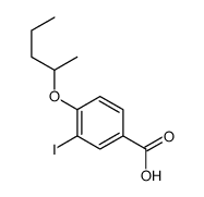 3-碘-4-(戊烷-2-氧基)苯甲酸结构式