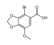 4-bromo-7-methoxy-1,3-benzodioxole-5-carboxylic acid结构式