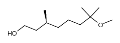 S-(+)-7-methoxy-3,7-dimethyloctan-1-ol结构式