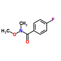 N-甲基-N-甲氧基-4-氟苯甲酰胺结构式