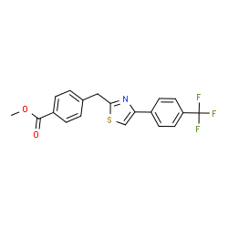 Benzoic acid, 4-[[4-[4-(trifluoromethyl)phenyl]-2-thiazolyl]methyl]-, methyl ester结构式