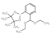 2-(1,1-Diethoxymethyl)pyridine-3-boronic acid pinacol ester structure