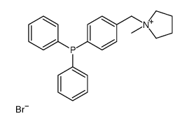 1-甲基-1-[4-(二苯基膦)苄基]吡咯烷鎓溴化物结构式