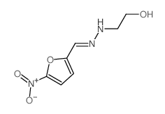2-Furancarboxaldehyde,5-nitro-, 2-(2-hydroxyethyl)hydrazone structure