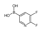 (5,6-二氟吡啶-3-基)硼酸结构式