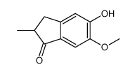 5-hydroxy-6-methoxy-2-methyl-2,3-dihydroinden-1-one结构式