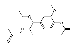 4-(2-(acetylperoxy)-1-ethoxypropyl)-2-methoxyphenyl acetate结构式