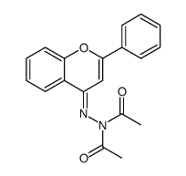 flavanone diacetylhydrazone Structure