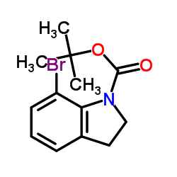 N-Boc-7-溴吲哚林结构式