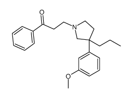 β-[3-(m-Methoxyphenyl)-3-propyl-1-pyrrolidinyl]propiophenone结构式