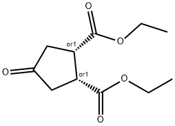 cis-4-Oxo-1,2-cyclopentanedicarboxylic acid diethyl ester Structure