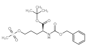 5-甲磺酰氧基基-N-苄氧羰基-L-正缬氨酸叔丁酯结构式