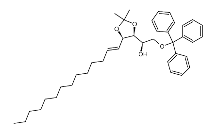 3,4-O-isopropylidene-1-O-triphenylmethyl-D-arabino-octadec-5-en-1,2,3,4-tetraol结构式