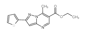 7-甲基-2-(噻吩-2-基)吡唑并[1,5-a]嘧啶-6-羧酸乙酯结构式