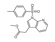Methyl {1-[(4-methylphenyl)sulfonyl]-1H-pyrrolo[2,3-b]pyridin-3-y l}acetate Structure
