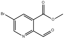 5-溴-2-甲酰基吡啶-3-羧酸甲酯结构式
