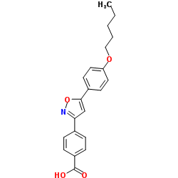 4-(5-(4-(Pentyloxy)phenyl)isoxazol-3-yl)benzoic acid Structure