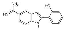 2-(2-hydroxyphenyl)-1H-indole-5-carboximidamide结构式