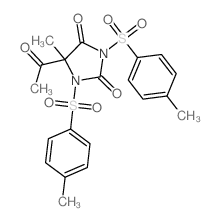 2,4-Imidazolidinedione,5-acetyl-5-methyl-1,3-bis[(4-methylphenyl)sulfonyl]- Structure
