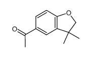 1-(2,3-dihydro-3,3-dimethyl-5-benzofuranyl)ethanone结构式
