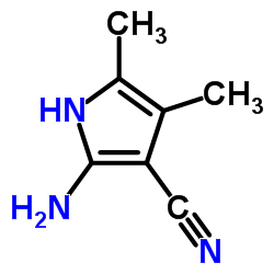 2-氨基-3-氰基-4,5-二甲基吡咯结构式