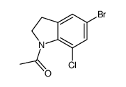 1-(5-溴-7-氯吲哚-1-基)乙酮结构式