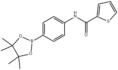 4-(噻吩-2-基甲酰氨基)苯硼酸频哪醇酯结构式