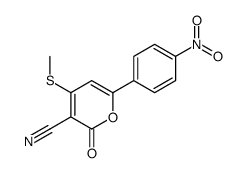 4-methylsulfanyl-6-(4-nitrophenyl)-2-oxopyran-3-carbonitrile结构式