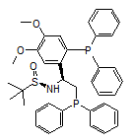 [S(R)]-N-[(1S)-2-(二苯基膦)-1-(2-二苯基膦-4,5-二甲氧基苯基)乙基]-2-叔丁基亚磺酰胺结构式