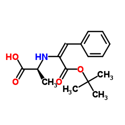 N-叔丁氧羰基-L-苯乙烯基丙氨酸二环己胺盐结构式