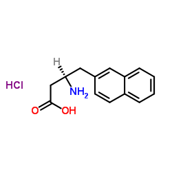 (S)-3-氨基-4-(2-萘基)-丁酸盐酸盐结构式