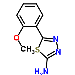 2-氨基-5-(2-甲氧基苯基)-1,3,4-噻二唑结构式