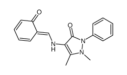 1,5-dimethyl-4-[[(Z)-(6-oxocyclohexa-2,4-dien-1-ylidene)methyl]amino]-2-phenylpyrazol-3-one Structure