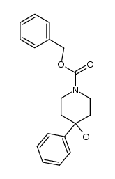 1-benzyloxycarbonyl-4-hydroxy-4-phenylpiperidine Structure