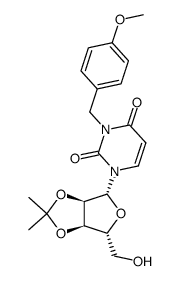 1-(2,3-O-Isopropylidene-β-D-ribofuranosyl)-3-(4-methoxybenzyl)uracil Structure