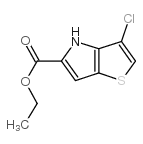 ethyl 3-chloro-4h-thieno[3,2-b]pyrrole-5-carboxylate结构式