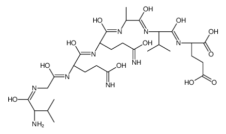 (2S)-2-[[(2S)-2-[[(2S)-2-[[(2S)-5-amino-2-[[(2S)-5-amino-2-[[2-[[(2S)-2-amino-3-methylbutanoyl]amino]acetyl]amino]-5-oxopentanoyl]amino]-5-oxopentanoyl]amino]propanoyl]amino]-3-methylbutanoyl]amino]pentanedioic acid Structure