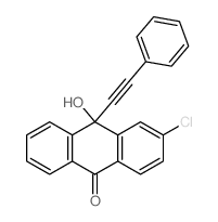 3-chloro-10-hydroxy-10-(2-phenylethynyl)anthracen-9-one结构式