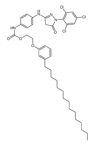 2-(3-pentadecylphenoxy)ethyl [4-[[4,5-dihydro-5-oxo-1-(2,4,6-trichlorophenyl)-1H-pyrazol-3-yl]amino]phenyl]carbamate结构式