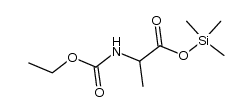 N-ethoxycarbonyl-DL-alanine trimethylsilanyl ester结构式